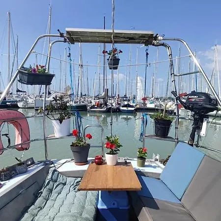 Botel Sailboat Land And Sea, Vegetated *